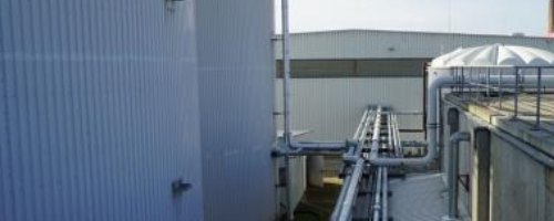 Tanks, and a pipe rack